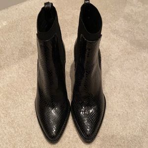 Zara black slip in ankle boots